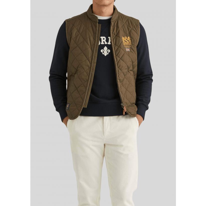 Morris Stockholm, Overtøj, Trenton Quilted Vest, Olive