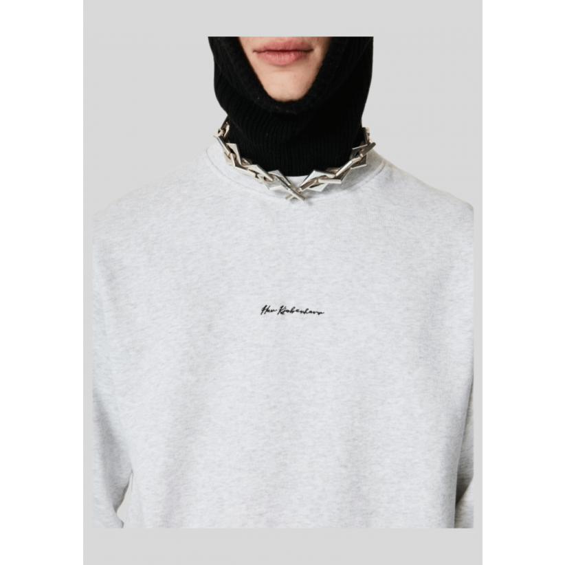 HanKjbenhavnSweatshirtDailyScriptGreyMelange-01