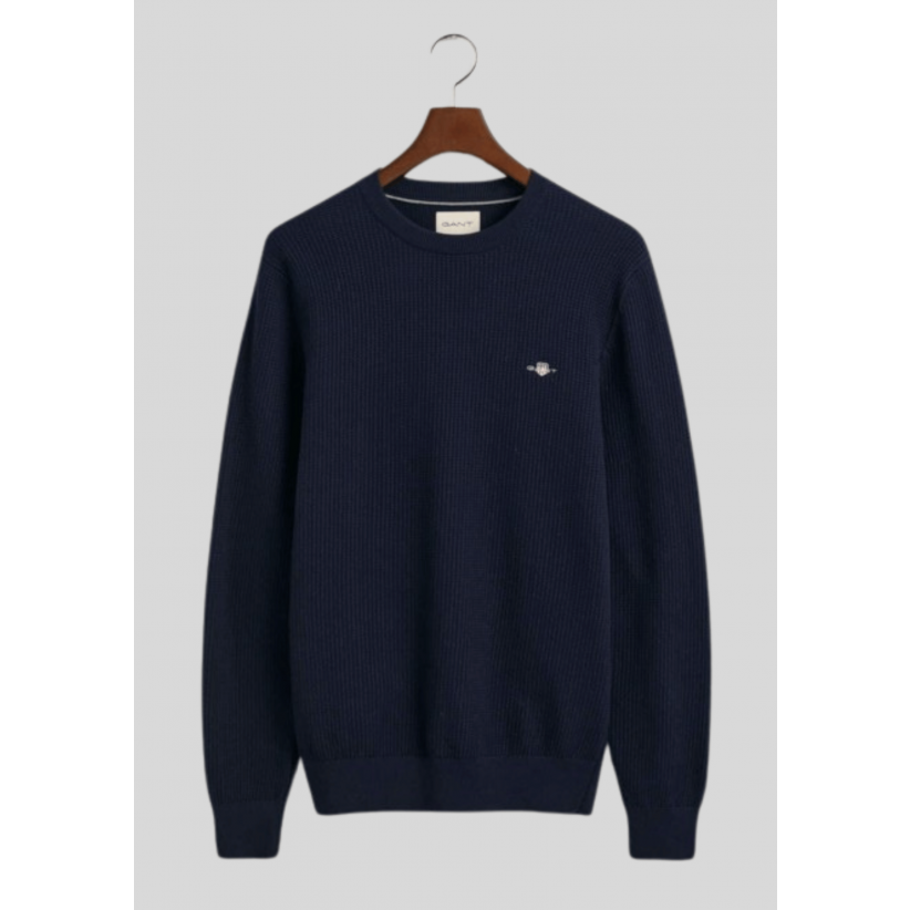 Gant, Strik, Crewneck, Navy