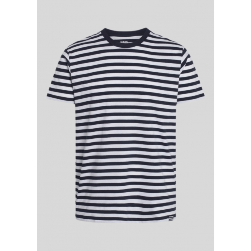 Mads Nørgaard, T-shirt, Thor Midi Organic Tee, Navy-White