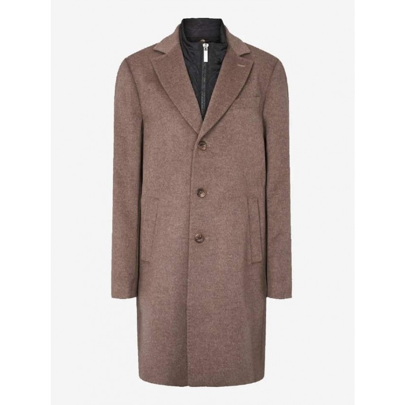 SAND COPENHAGEN, SULTAN TECH CASHMERE COAT I BRUN