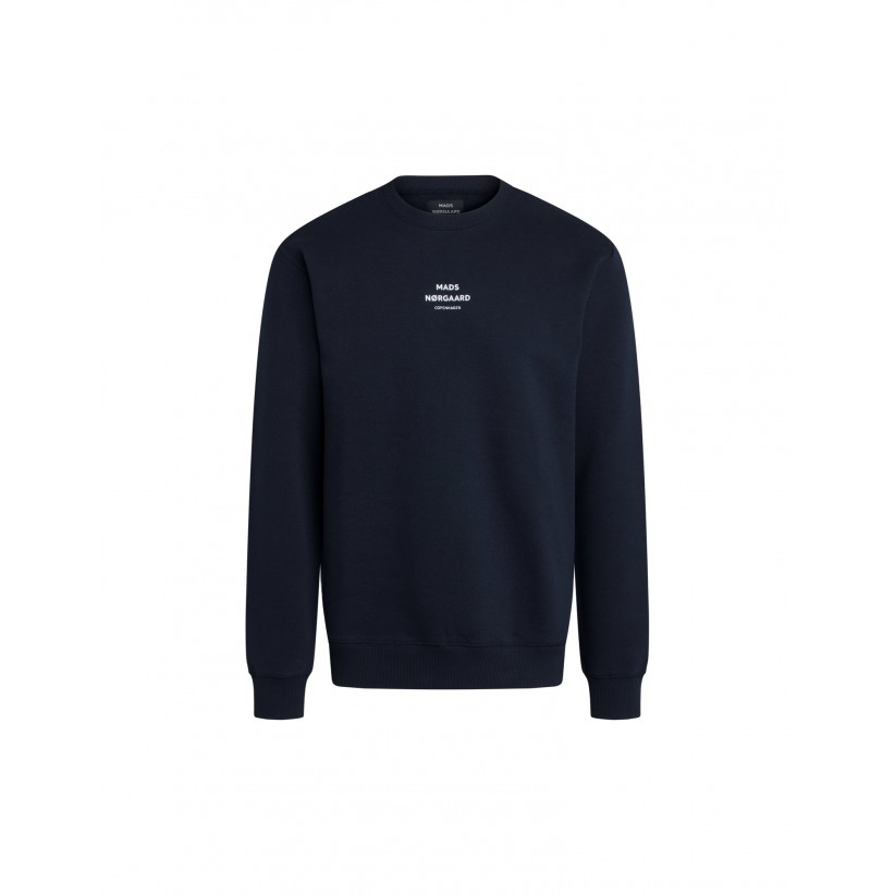 MADS NØRGAARD, STANDARD SWEATSHIRT I NAVY 