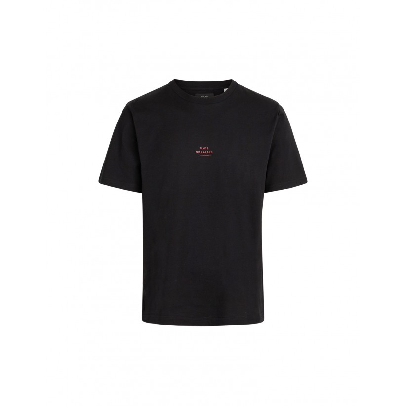 MADS NØRGAARD, TWIN LOGO T-SHIRT I SORT