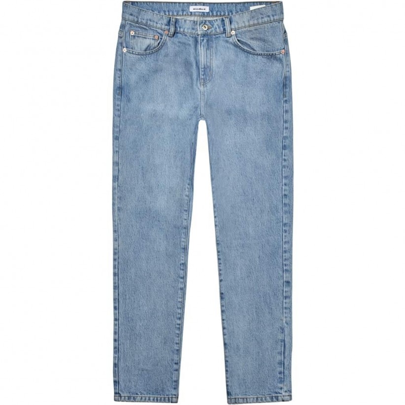 WOODBIRD, DOC STEIN JEANS I LYS BLÅ 