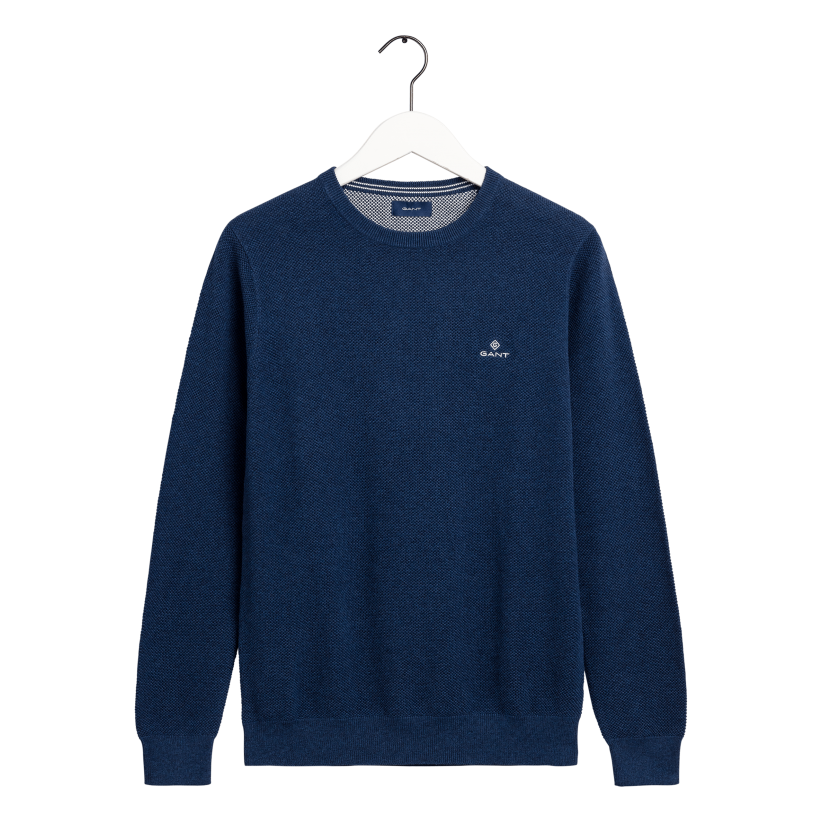 STRIK, O-HALS - MARINE MELANGE
