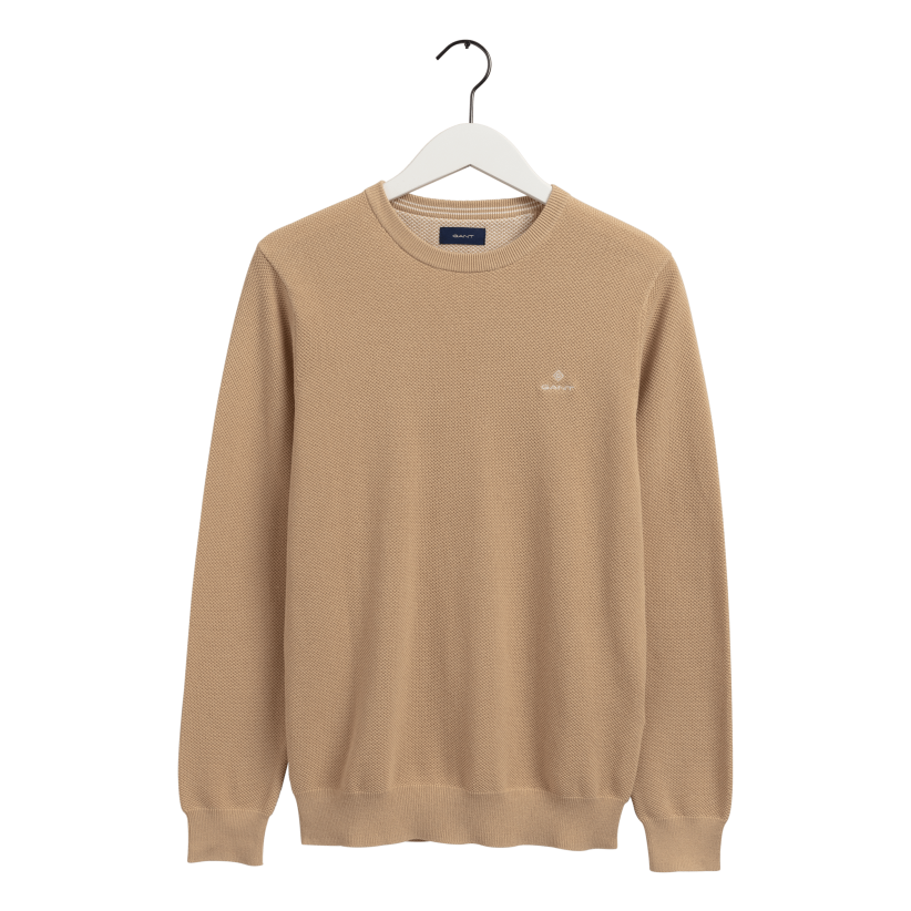 STRIK, O-HALS - SAND MELANGE 