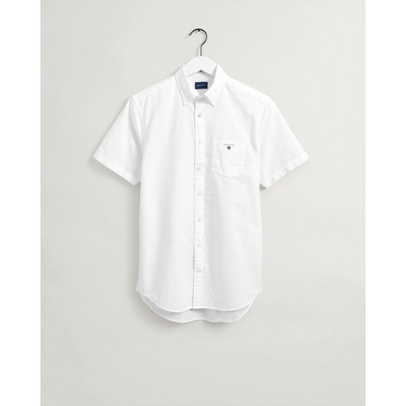 GANT, SS OXFORD SKJORTE I HVID