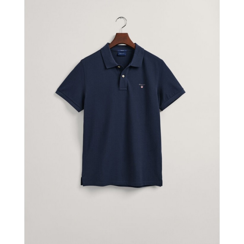 GANT, PIQUE BOMULDS POLO I NAVY