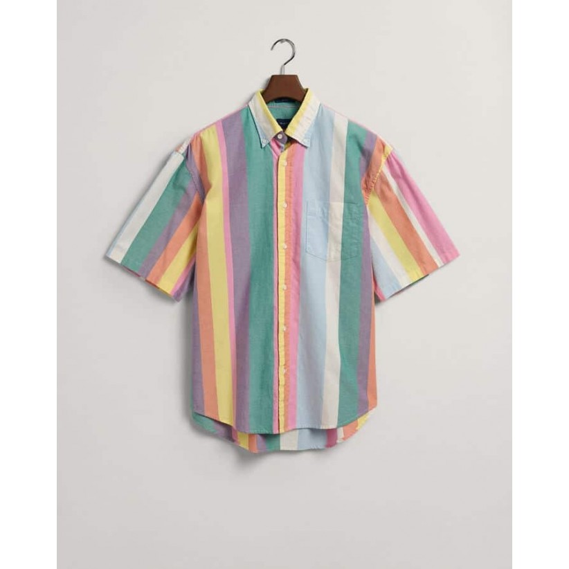 GANT, OVERSIZED SS SHIRT I MULTI STRIB