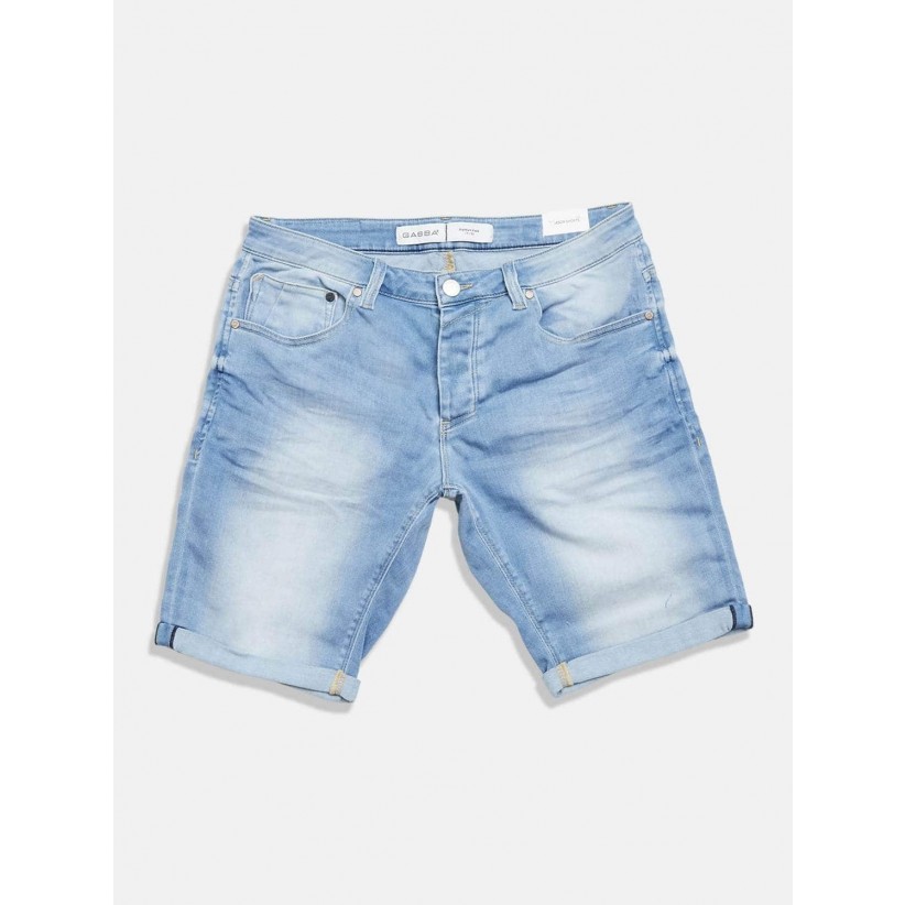 GABBA, SANZA STRETCH SHORTS I LYS BLÅ