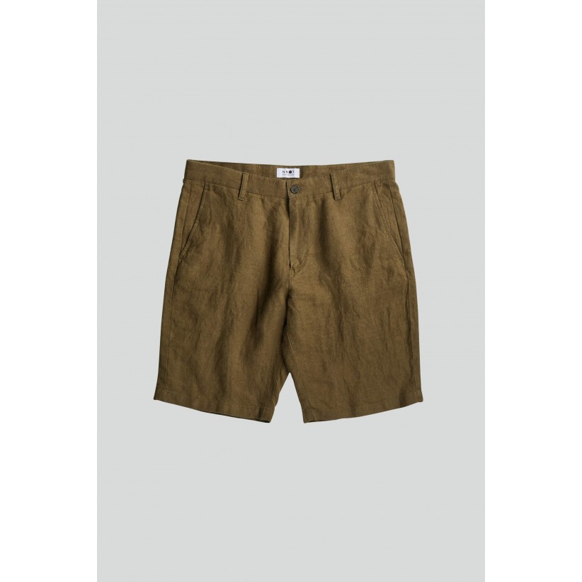 NN07, CROWN HØR SHORTS I OLIVEN