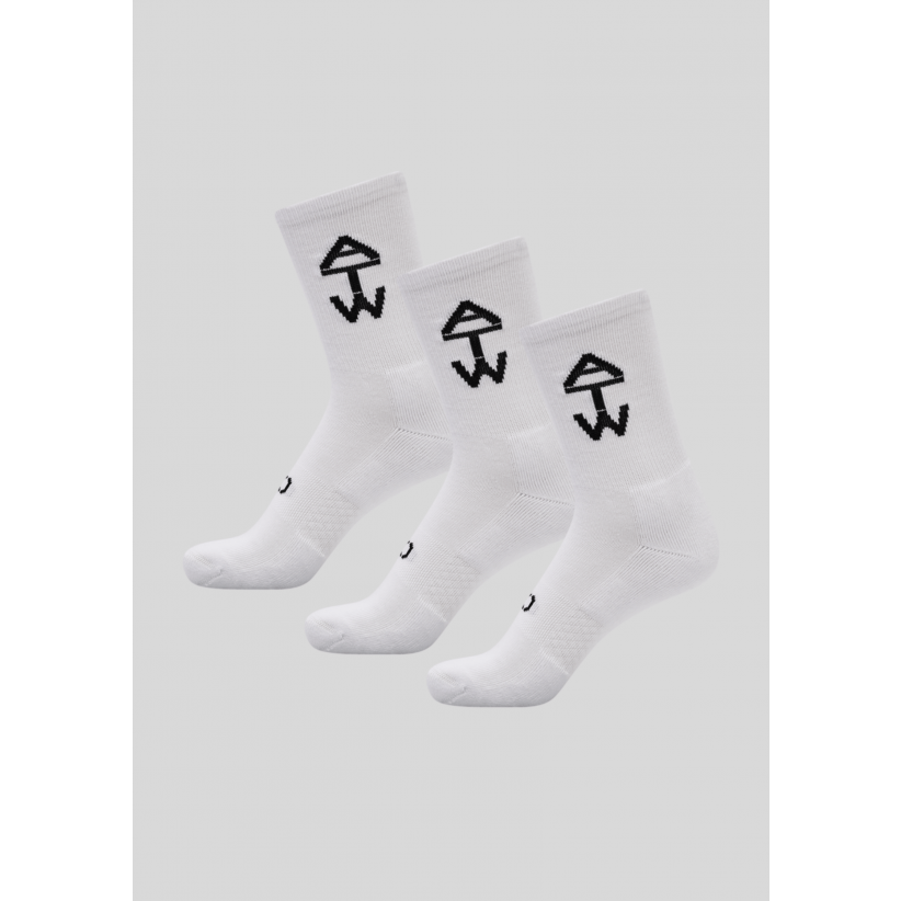 Halo, Strømper, Essential Cotton Socks 3-Pack, White