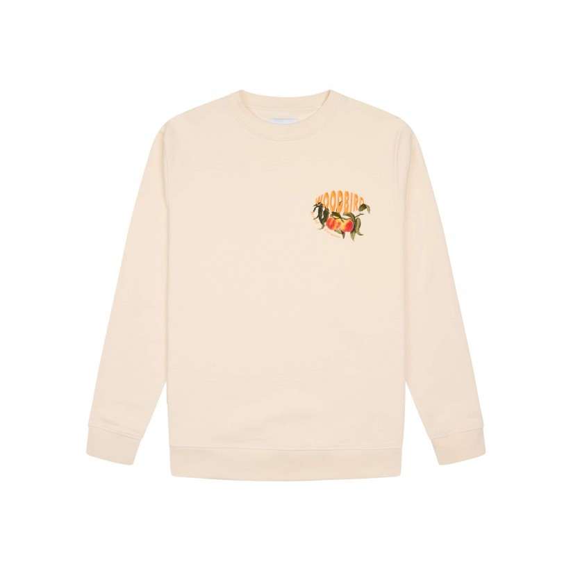 WOODBIRD, JACS PEACH SWEATSHIRT I RÅHVID
