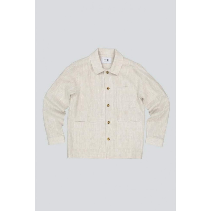 NN07 OLAV 1196 HØR OVERSHIRT I RÅHVID 
