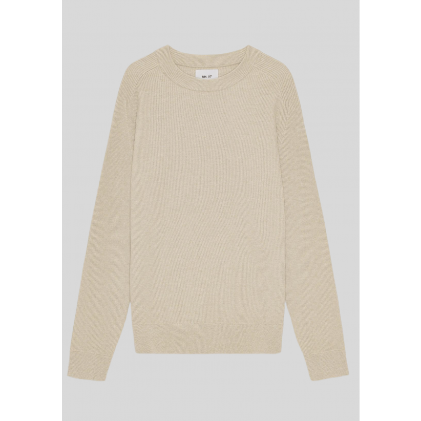 NN07, Strik, Kevin 6600 Sweater, Khaki Beige