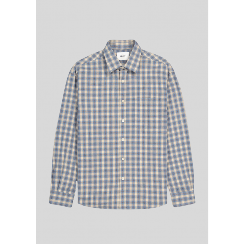 NN07, Skjorte, Deon Flannel 5465, Blue Check