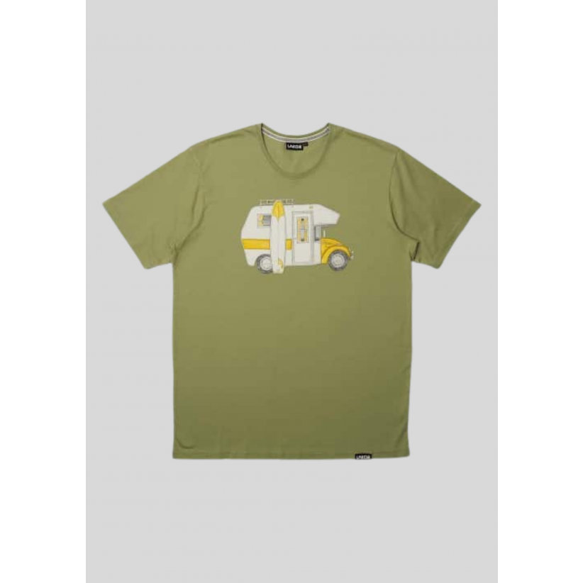Lakor, T-shirt, Car Camper, Oil Green