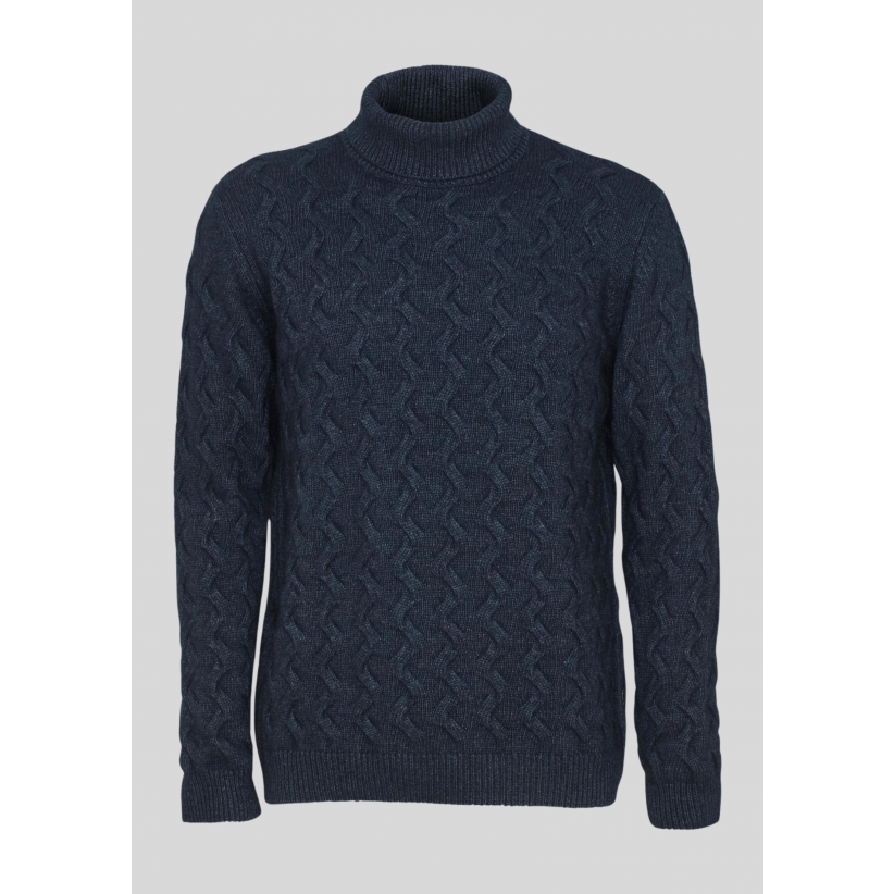 Sand Copenhagen, Strik, ID Rollneck Knit, Medium Blue