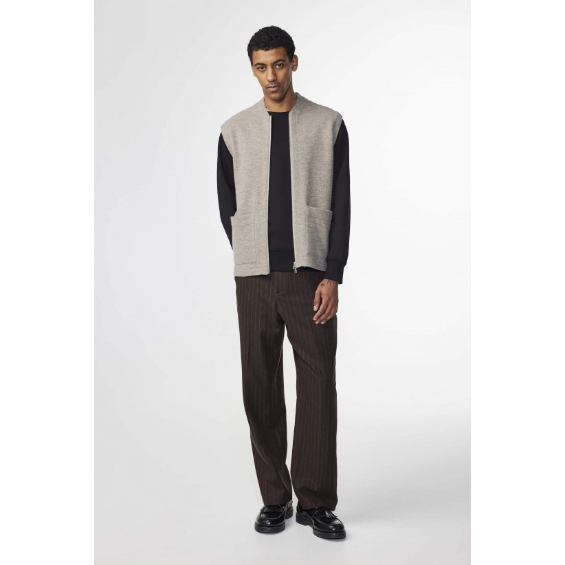 NN07OvershirtBoiledVest6398KhakiBeige-01
