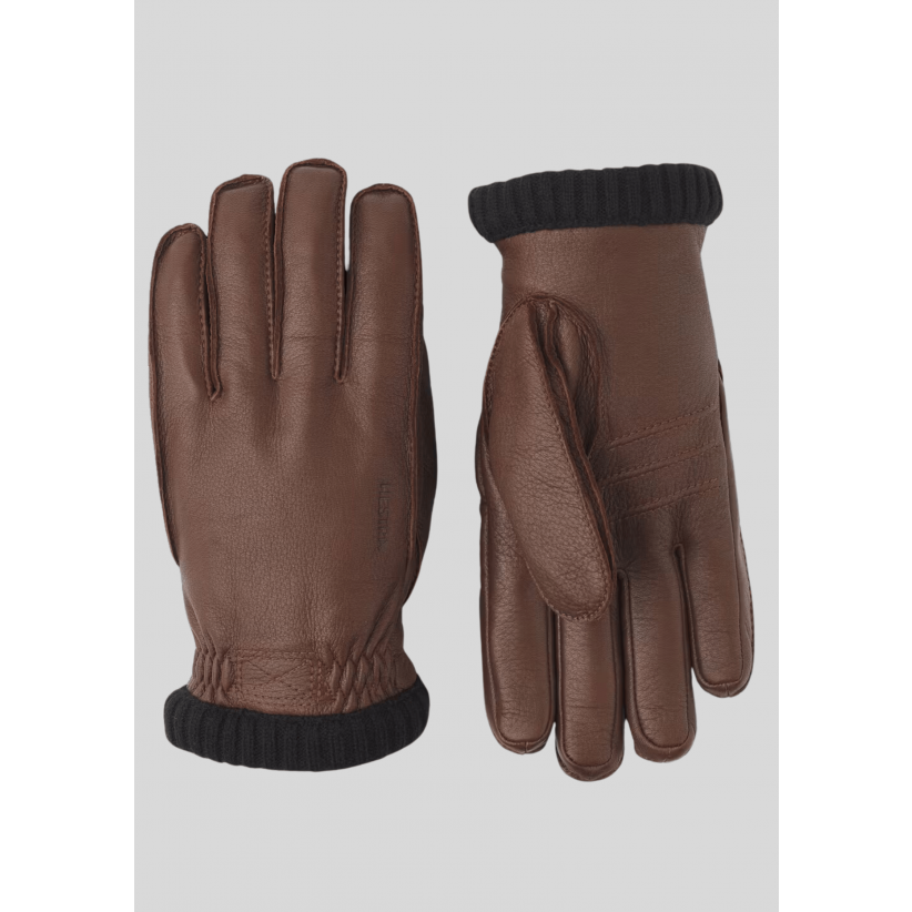 Hestra, Handsker, Deerskin Primaloft Rib, Chocolate 