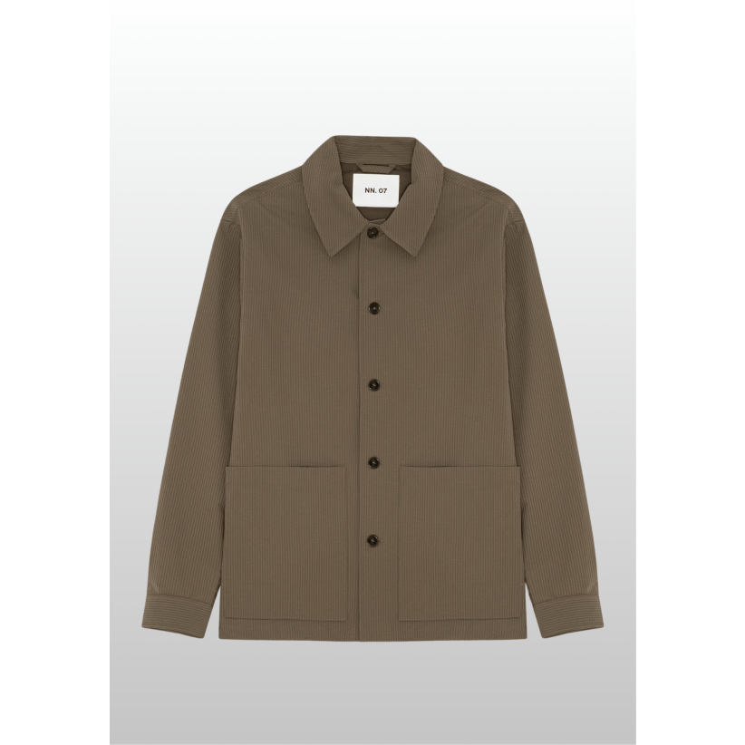 NN07, Overshirt, Blaze Seersucker, Marble Husk