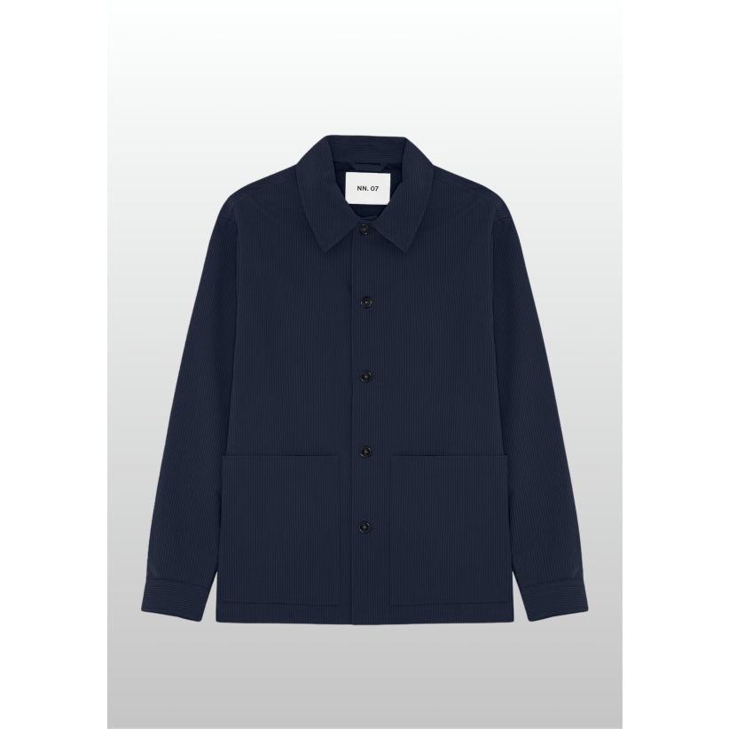 NN07, Overshirt, Blaze Seersucker, Navy
