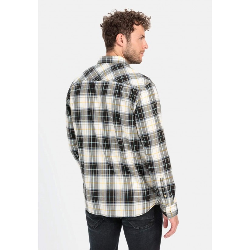 CamelActiveSkjorteBlackWhiteCheck-01