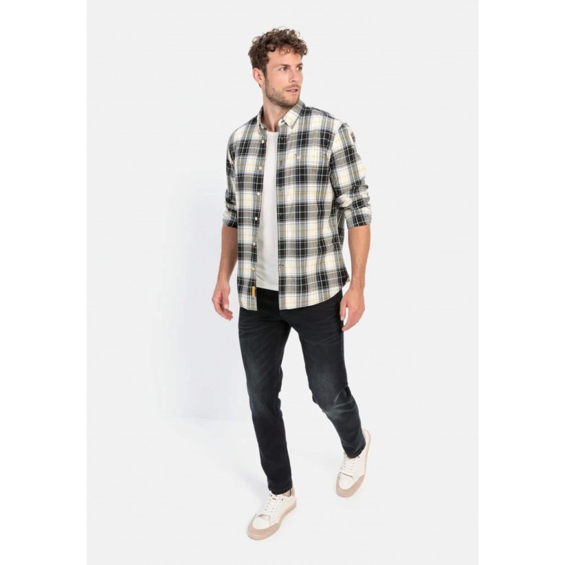 CamelActiveSkjorteBlackWhiteCheck-01