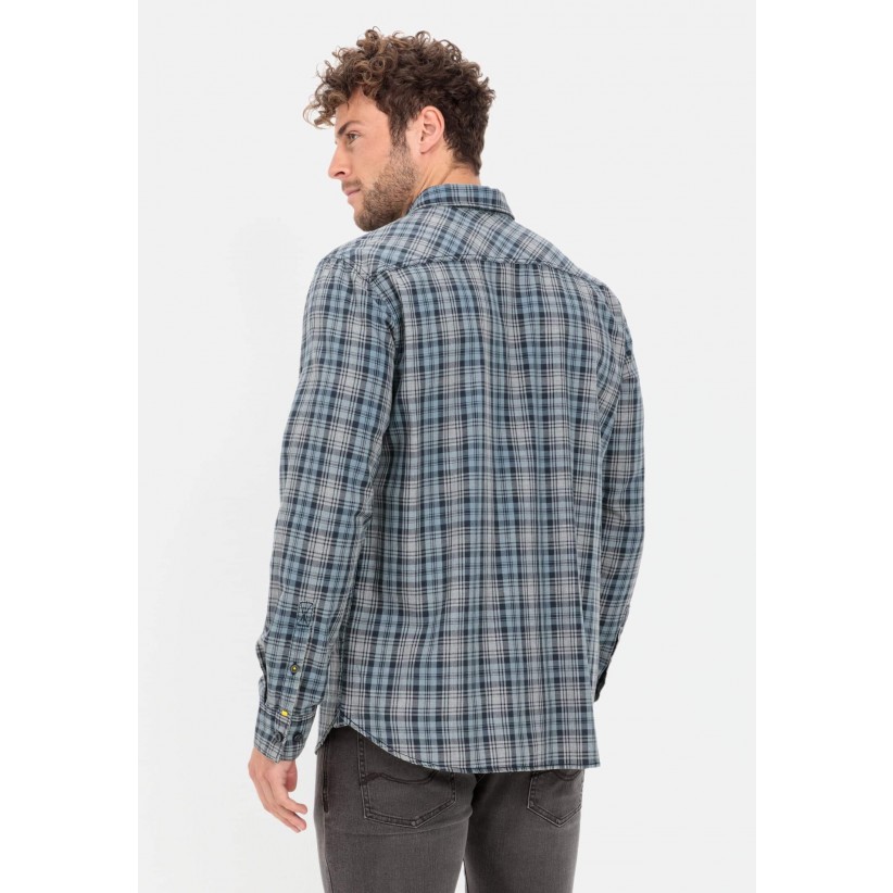CamelActiveSkjorteGreyCheck-01