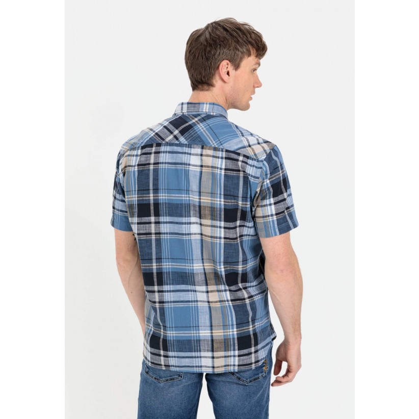 CamelActiveSkjorteSSBlueCheck-01