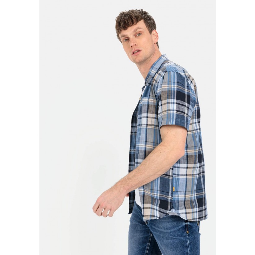 CamelActiveSkjorteSSBlueCheck-01