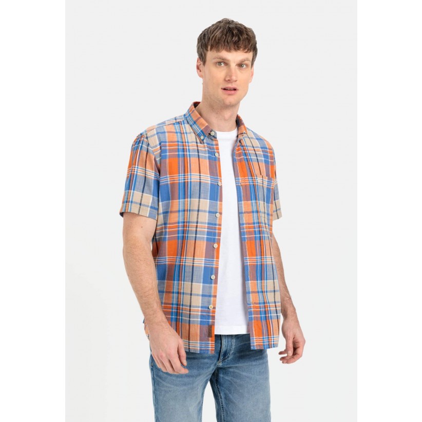 CamelActiveSkjorteSSOrangeCheck-02