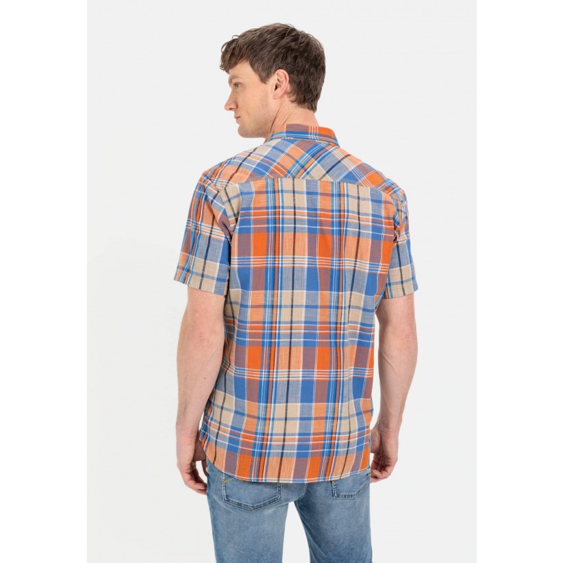CamelActiveSkjorteSSOrangeCheck-02