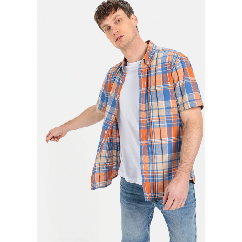 CamelActiveSkjorteSSOrangeCheck-02