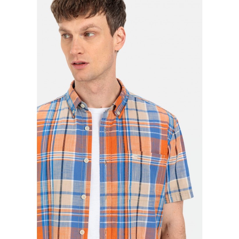 CamelActiveSkjorteSSOrangeCheck-02