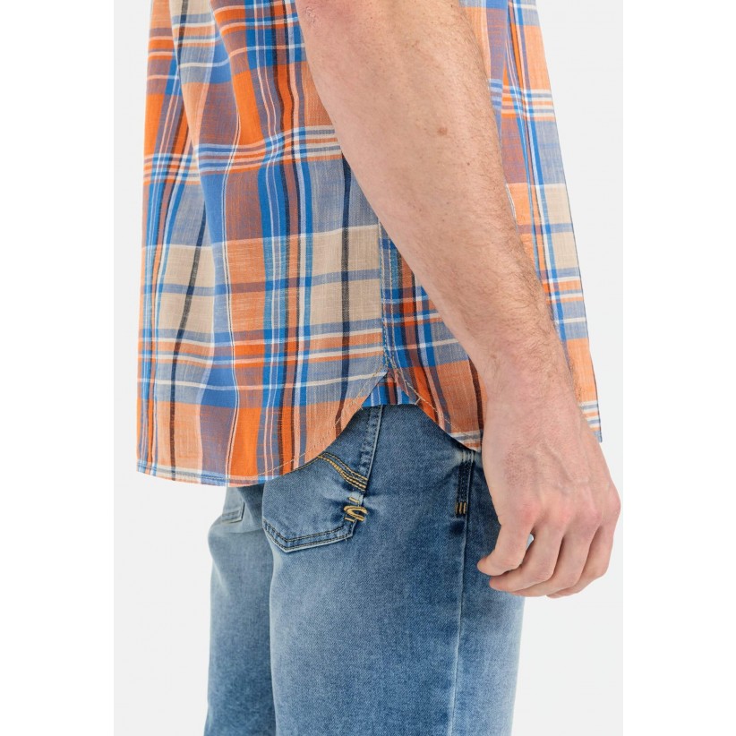 CamelActiveSkjorteSSOrangeCheck-02