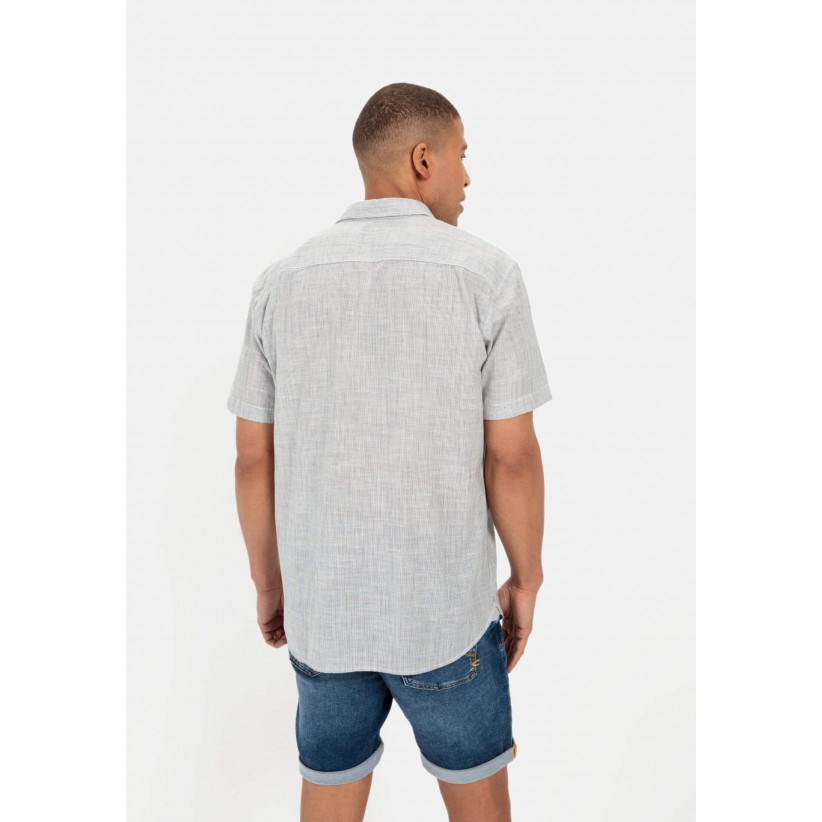 CamelActiveSkjorteSSFineStripesLightGrey-01