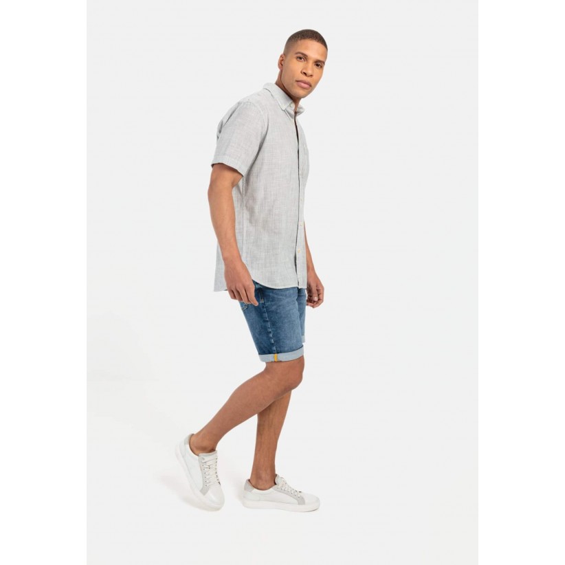 CamelActiveSkjorteSSFineStripesLightGrey-01