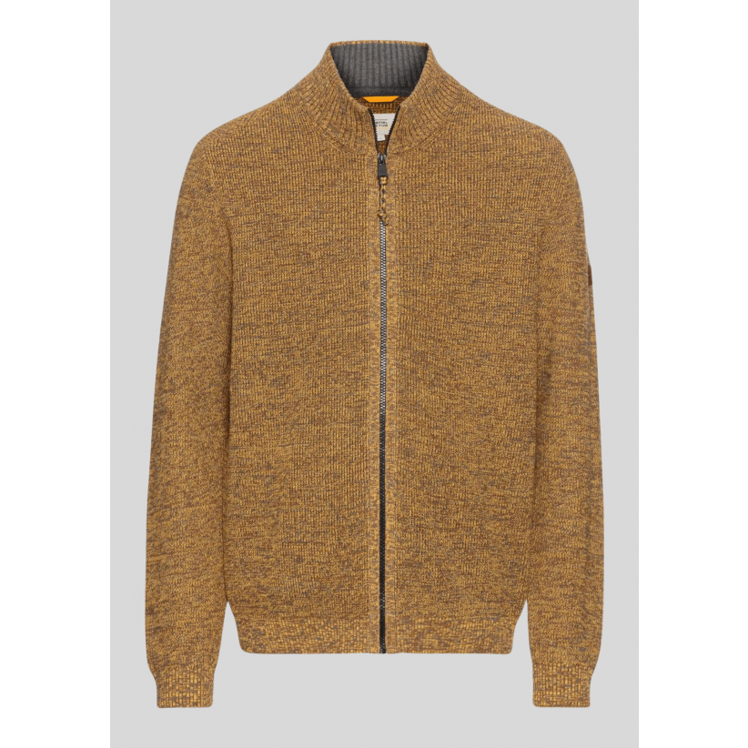 Camel Active, Strik, Zip Cardigan, Yellow Melange 