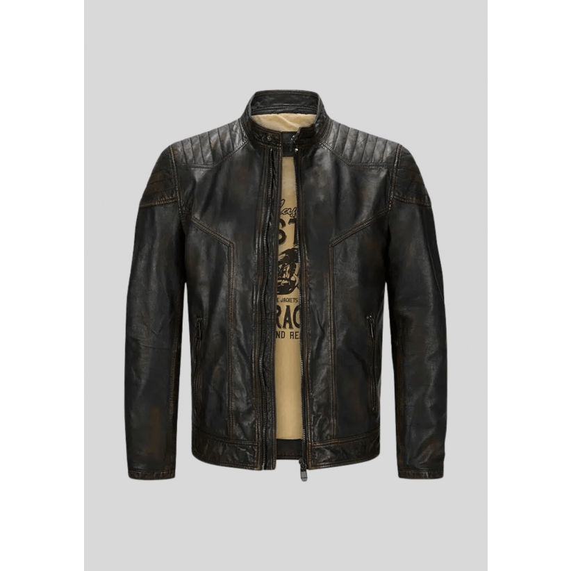 Milestone, Overtøj, Arlington Leather Jacket, Black