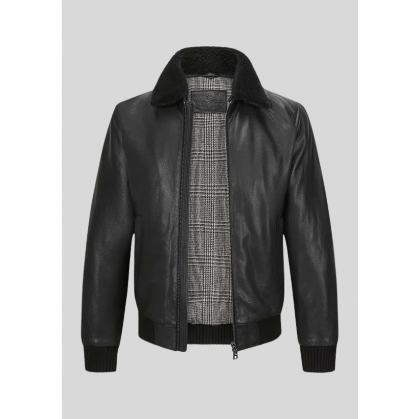 Milestone, Overtøj, Terry Leather Jacket, Black 