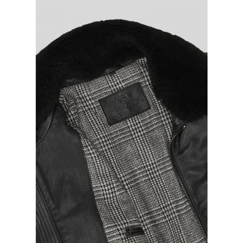 MilestoneOvertjTerryLeatherJacketBlack-01