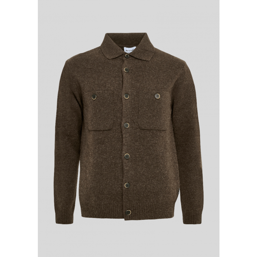 Sand Copenhagen, Strik, Trani Cardigan, Dark Brown 