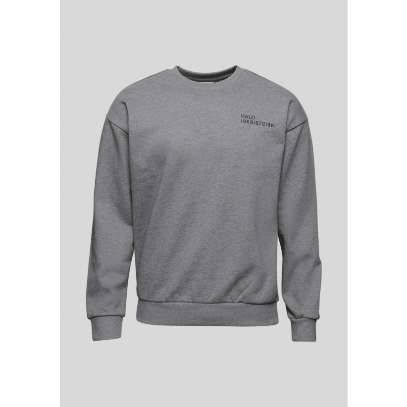 Halo, Sweatshirt, Essential Crew, Grey Melange