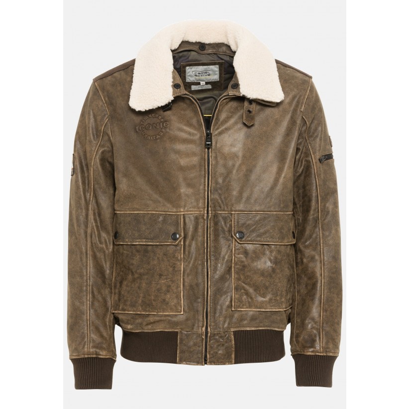 CAMEL ACTIVE, PILOT SKINDJAKKE I BRUN
