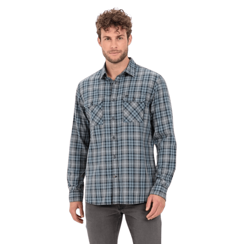 CamelActiveSkjorteGreyCheck-01