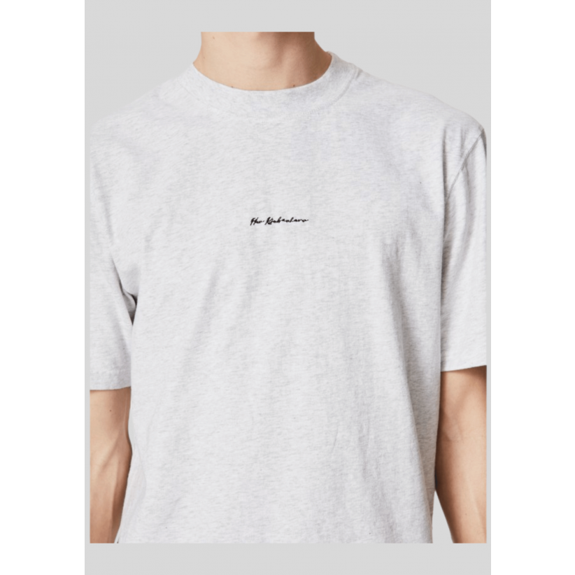 HanKjbenhavnTshirtDailyScriptGreyMelange-01