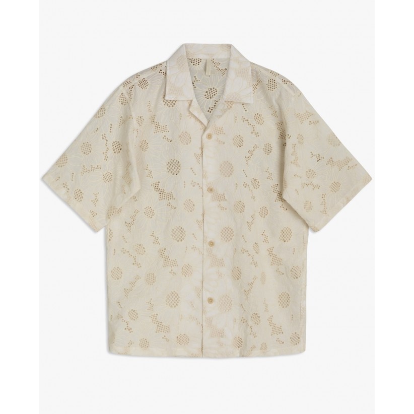 SUNFLOWER, CAYO SS SHIRT I RÅHVID