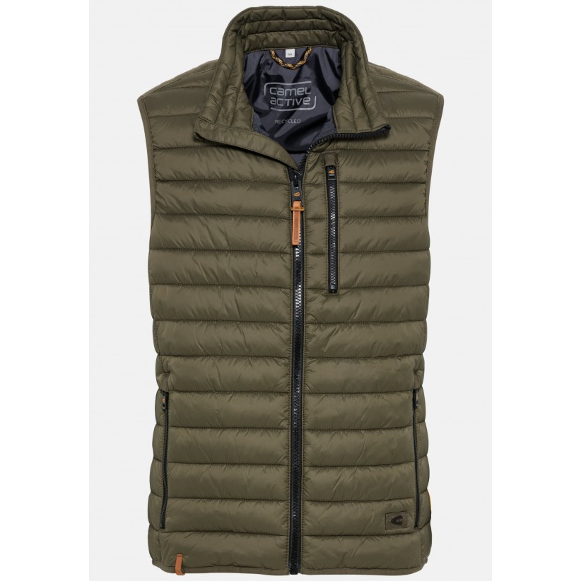 CAMEL ACTIVE, QUILT VEST I GRØN