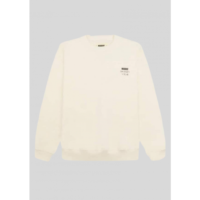 Woodbird, Sweatshirt, Cope Scrippel Crew, Offwhite